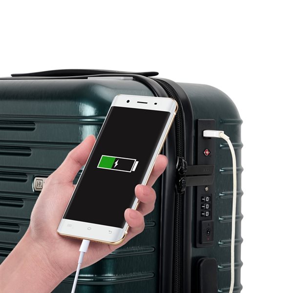 Homerun Bora Bora 48,5 x 30,5 x 74 cm Green Polycarbonate Hardshell Suitcase Set (3-Bag)