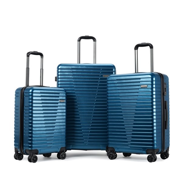 Homerun Bora Bora 48,5 x 30,5 x 74 cm Blue Polycarbonate Hardshell Suitcase Set (3-Bag)