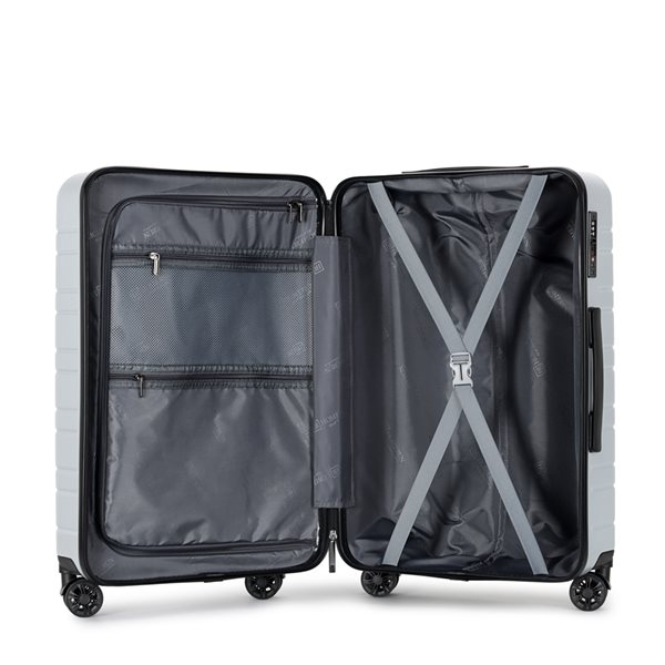 Homerun Ibiza 48,5 x 30,5 x 75 cm Silver Polycarbonate Hardshell Suitcase Set (3-Bag)