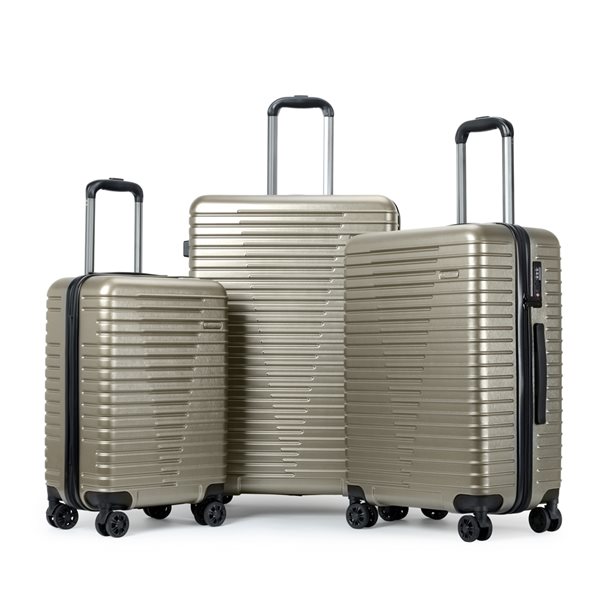 Homerun Bora Bora 48,5 x 30,5 x 74 cm Titanium Polycarbonate Hardshell Suitcase Set (3-Bag)