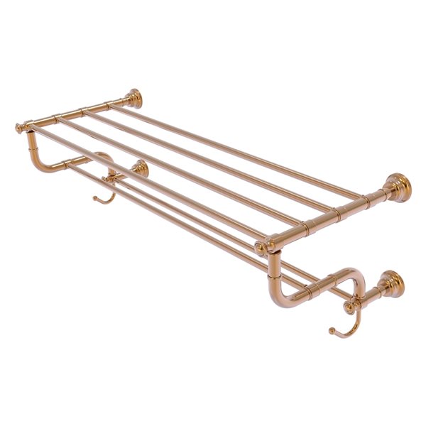 Allied Brass Carolina Brushed Bronze 36-in Wall Mount Towel Rack with Double Towel Bar