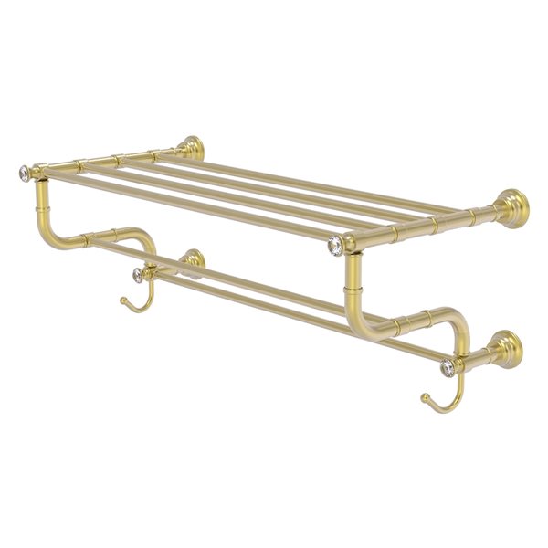 allen + roth Designer 2 24-in Chrome Wall Mount Double Towel Bar in the  Towel Bars department at