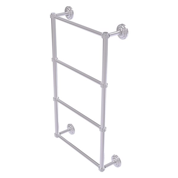 Allied Brass Que New 30-in Wall Mount Satin Chrome Towel Rack