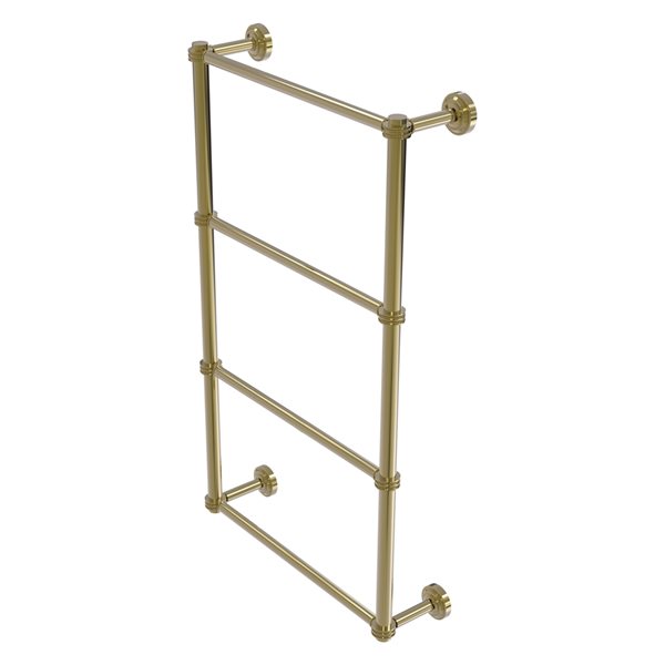 Allied Brass Dottingham 30-in Wall Mount Unlacquered Brass Towel Rack