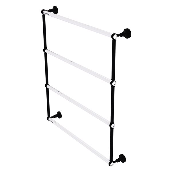Allied Brass Pacific Grove 30-in Matte Black Wall Mount Towel Rack