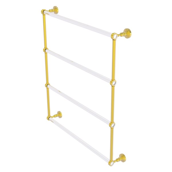 Allied Brass Pacific Grove 30-in Wall-Mounted Polished Brass Towel Rack