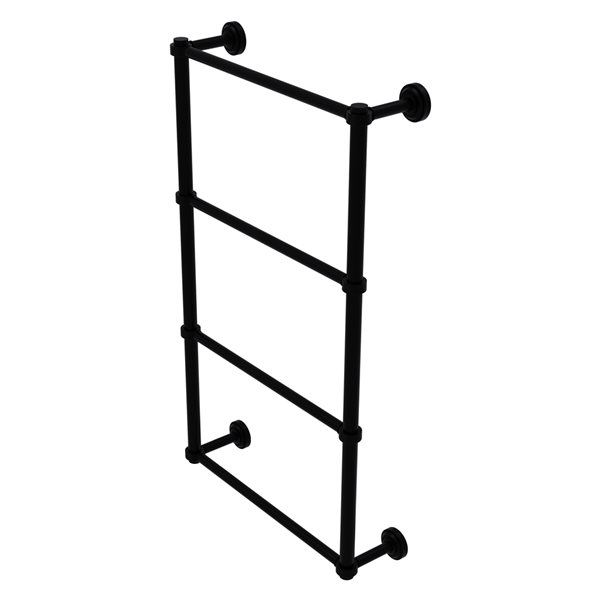 Allied Brass Dottingham 30-in Wall Mount Matte Black Towel Rack