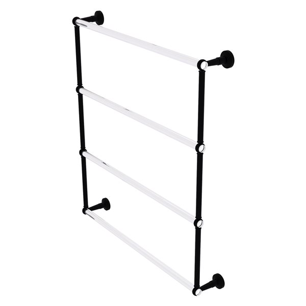 Allied Brass Pacific Beach 30-in Matte Black Wall Mount Towel Rack