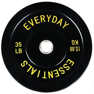 Everyday Essentials 35-lbs Black Fixed-Weight Olympic Single Plate