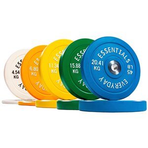 Everyday Essentials Colour-Coded 260-lbs Blue Fixed-Weight 10-Piece Set with Steel Hubs