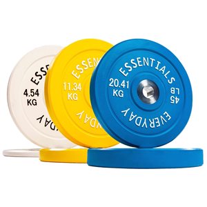 Everyday Essentials Colour-Coded 160-lbs Blue Fixed-Weight Olympic Plates with Steel Hubs - 6-Piece