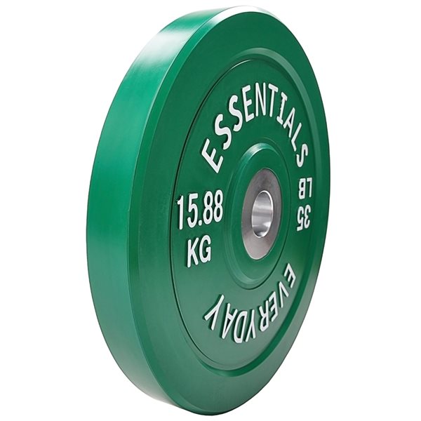 Everyday Essentials Colour-Coded 35-lbs Green Fixed-Weight Olympic Single Plate