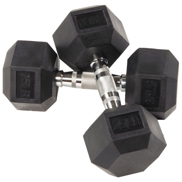 20 Lb Dumbbell Set of 2 Hand Weights Rubber Encased Hex Dumbbell in Pairs 