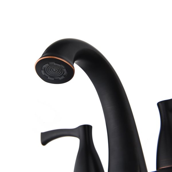 Dornberg Oil-Rubbed Bronze 2-Handle 4-in Centreset Bathroom Sink Faucet - Deck Plate Included