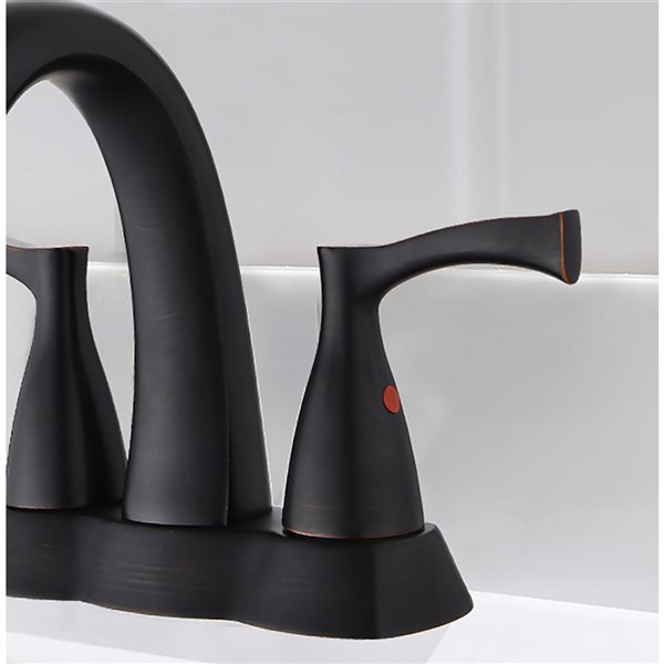 Dornberg Oil-Rubbed Bronze 2-Handle 4-in Centreset Bathroom Sink Faucet - Deck Plate Included