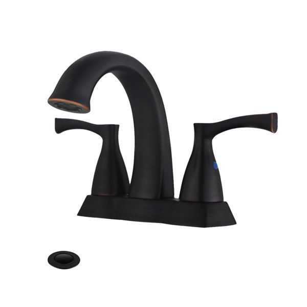 Dornberg Oil-Rubbed Bronze 2-Handle 4-in Centreset Bathroom Sink Faucet - Deck Plate Included