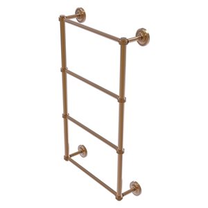 Allied Brass Prestige Regal 36-in Brushed Bronze Wall-Mounted 4-Tier Towel Bar with Dotted Detail