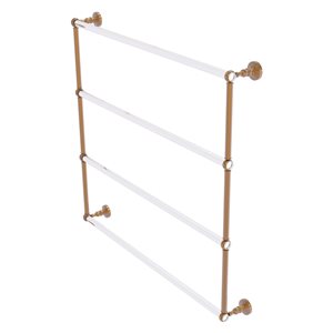 Allied Brass Pacific Grove 36-in Brushed Bronze Wall-Mounted Single Towel Bar with Twisted Accents