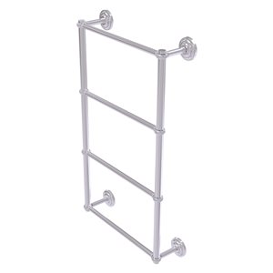 Allied Brass Que New 36-in Satin Chrome Wall-Mounted 4-Tier Towel Bar with Twisted Detail