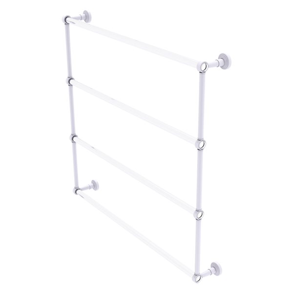 Allied Brass Pacific Beach 36-in Matte White Wall-Mounted 4-Tier Towel Bar