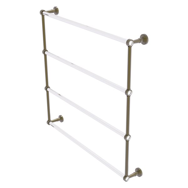 Allied Brass Pacific Beach 36-in Antique Brass Wall-Mounted 4-Tier Towel Bar