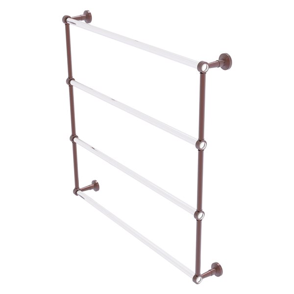 Allied Brass Pacific Beach 36-in Antique Copper Wall-Mounted 4-Tier Towel Bar