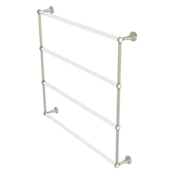 Allied Brass Pacific Beach 36-in Polished Nickel Wall-Mounted 4-Tier Towel Bar with Twisted Accents