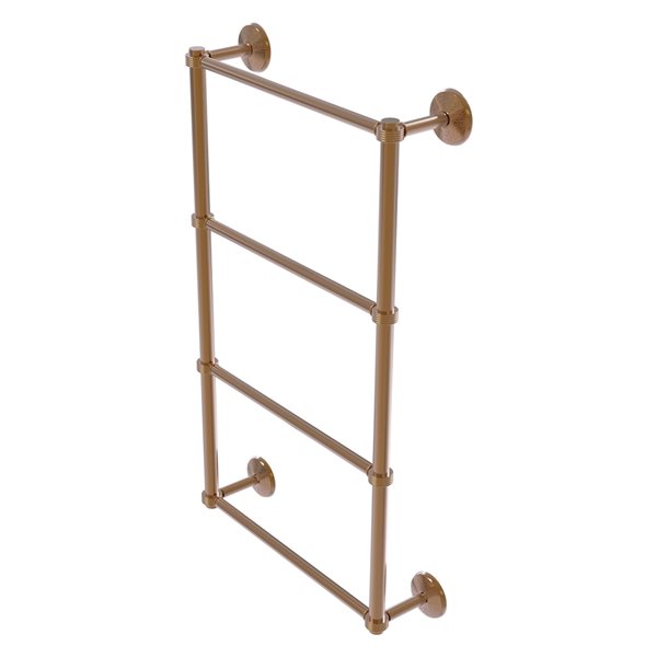 Allied Brass Monte Carlo 36-in Brushed Bronze Wall-Mounted 4-Tier Towel Bar with Grooved Detail