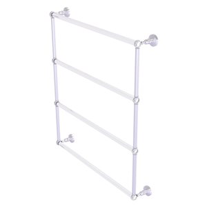 Allied Brass Pacific Grove 30-in Satin Chrome Wall-Mounted Single Towel Bar with Twisted Accents