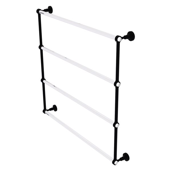 Allied Brass Pacific Grove 36-in Matte Black Wall-Mounted Single Towel Bar