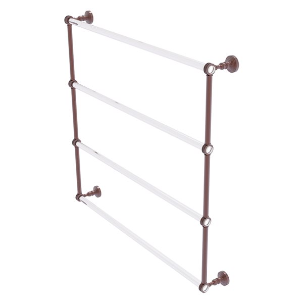 Allied Brass Pacific Grove 36-in Antique Copper Wall-Mounted Single Towel Bar with Dotted Accents