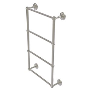 Allied Brass Que New 36-in Satin Nickel Wall-Mounted 4-Tier Towel Bar with Grooved Detail