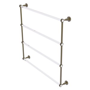 Allied Brass Pacific Grove 36-in Antique Brass Wall-Mounted Single Towel Bar with Dotted Accents