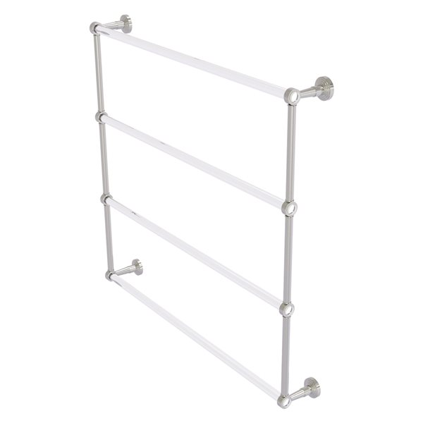 Allied Brass Pacific Beach 36-in Satin Nickel Wall-Mounted 4-Tier Towel Bar