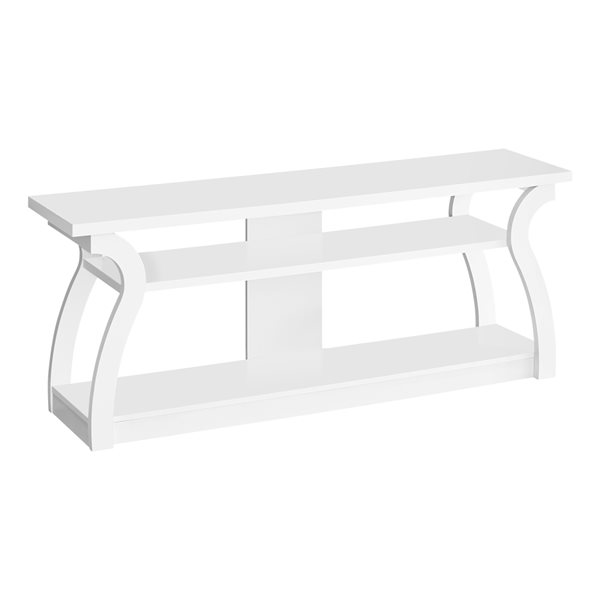 Monarch Specialties 60-in White TV Stand