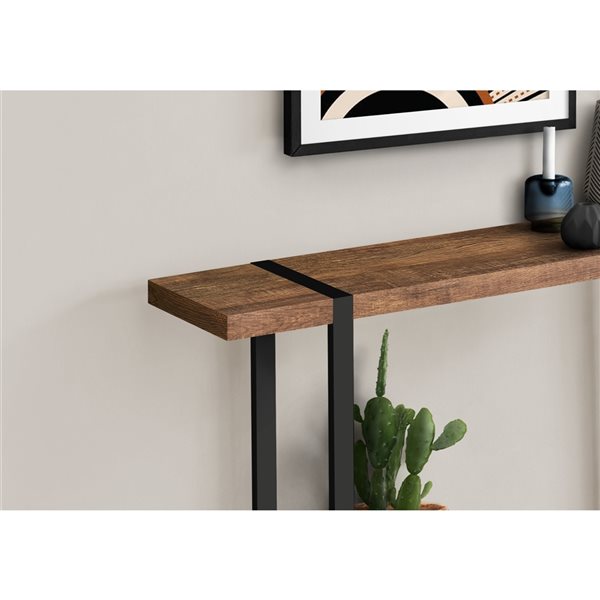 Monarch Specialties 48-in Brown Reclaimed-look Industrial Console Table