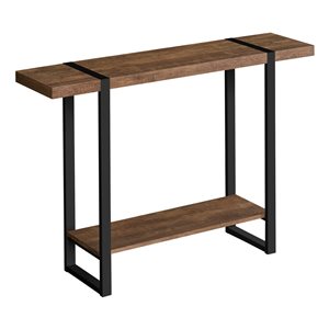 Table d'appoint industriel de 48 po brun délavé par Monarch Specialties