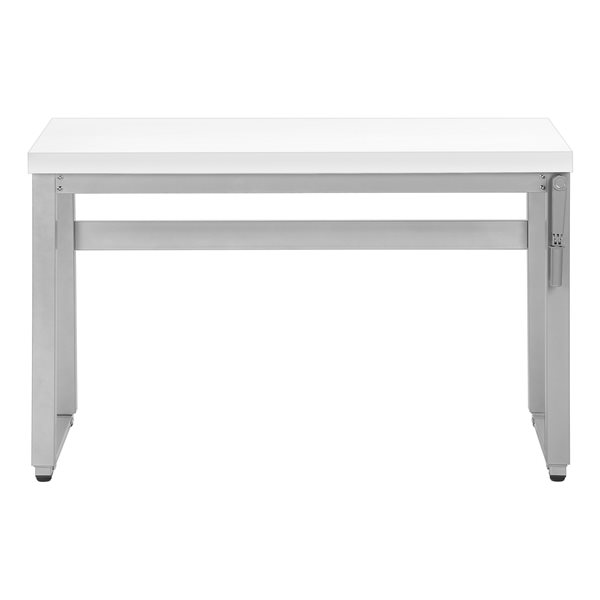 Monarch Specialties 48-in White and Silver Metal Modern/contemporary Adjustable Desk