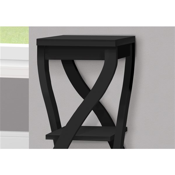 Monarch Specialties Black Composite Square Plant Table