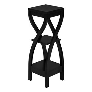 Monarch Specialties Black Composite Square Plant Table