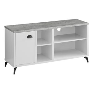 Monarch Specialties 48-in White/grey Cement-look TV Stand