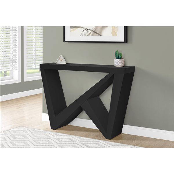 Monarch Specialties 48-in Black Modern Hall Console Table