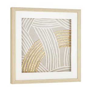 Gild Design House 24-in x 24-in Abstract Hand-Painted Shadow Box