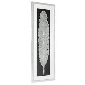 Gild Design House 48-in x 16-in Metallic Feather Hand-Painted Shadow Box