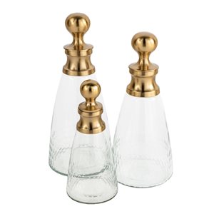 Gild Design House Decorative Glass Bottle - Set of 3