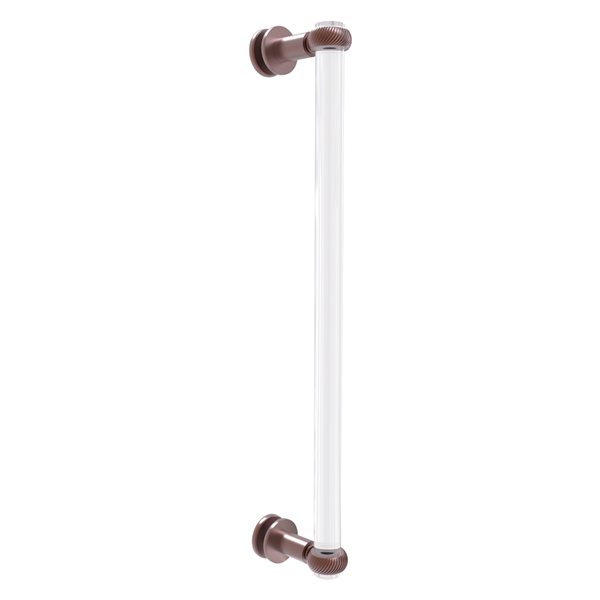 Allied Brass Clearview Antique copper 18-in Single Side Shower Door Pull with Twisted Accents