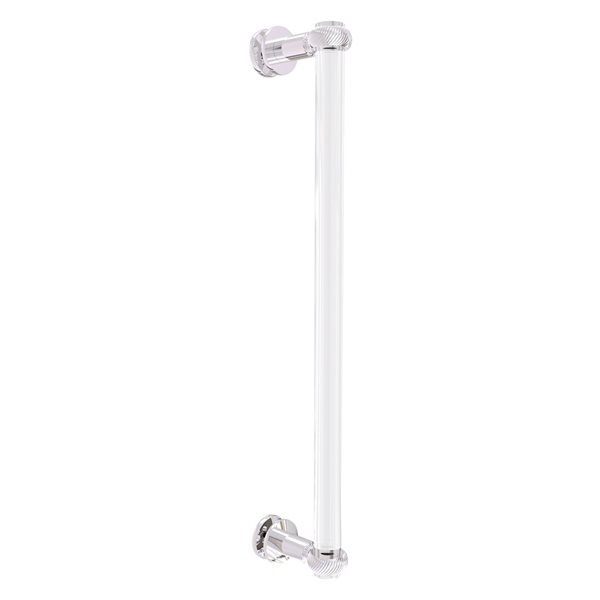 Allied Brass Clearview Polished chrome 18-in Single Side Shower Door Pull with Twisted Accents