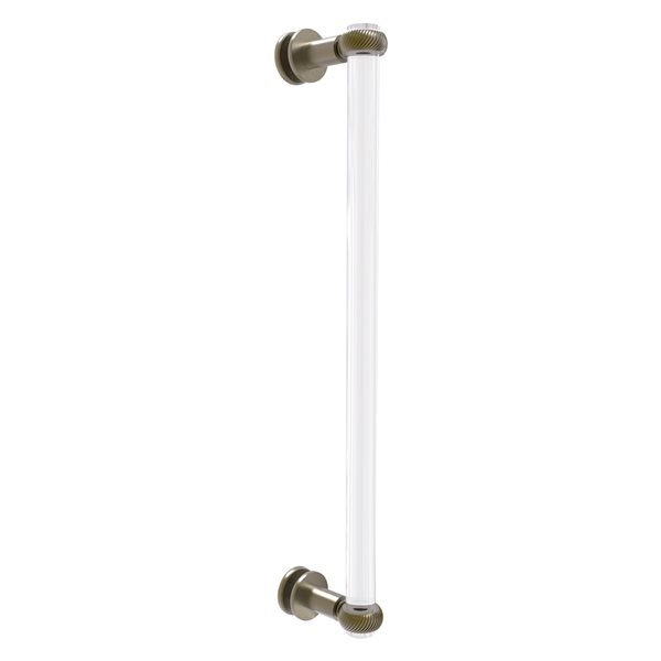 Allied Brass Clearview Antique brass 18-in Single Side Shower Door Pull with Twisted Accents
