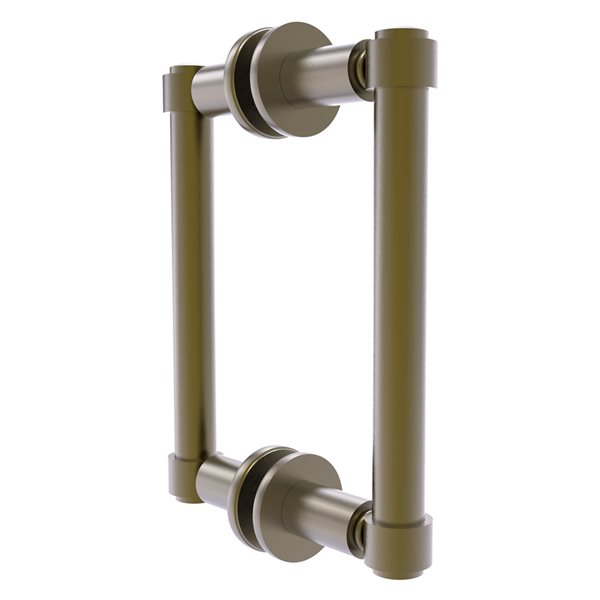 Allied Brass Contemporary Antique brass 6-in Back to Back Shower Door Pull