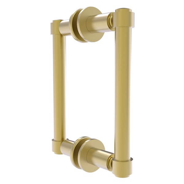 Allied Brass Contemporary Satin brass 6-in Back to Back Shower Door Pull